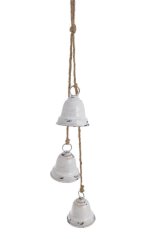 kovové zvonky x3 - bílá
