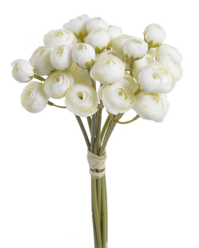 buket mini ranunculus x9 - krémová