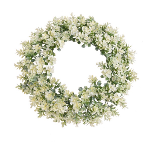 věneček střapatý 19 cm - bílozelená