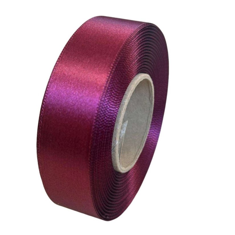 atlasová stuha 24 mm x 20 m - karmínová