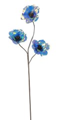 OPALIZZE anemon 3 kvety 72 cm – iridescentná modrá
