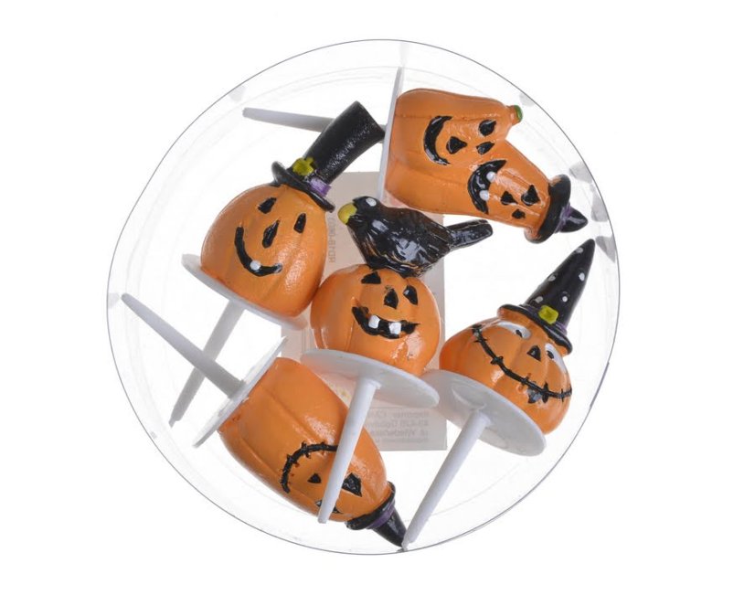 dýně halloween zápichy (5 ks)