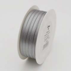atlasová stuha 3 mm x 20 m - šedostříbrná