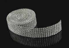 diamantový pás 3 cm x 3 m - stříbrný