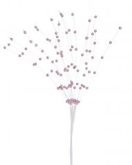 dekorace svazek s korálky (6ks) - růžová