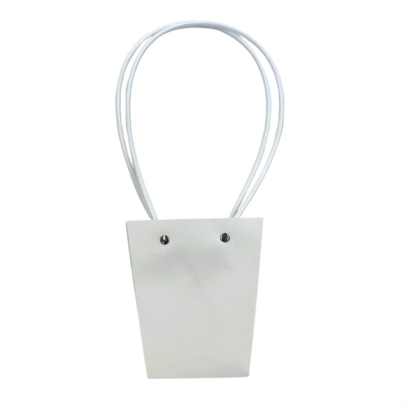 floristická taška s uchy - bílá