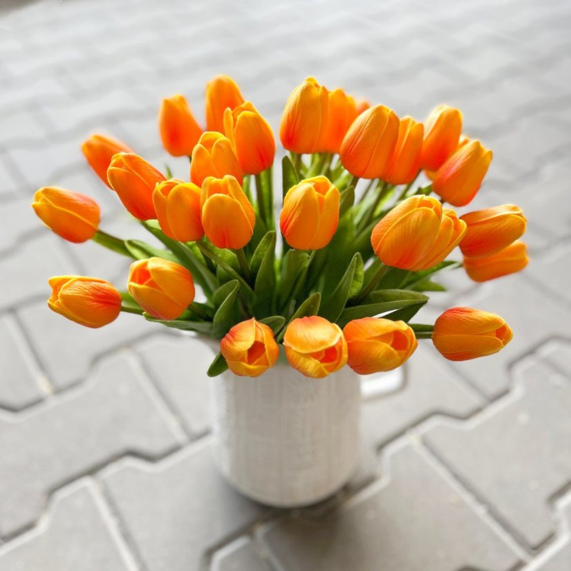tulipán pěnový (5 ks) - oranžová
