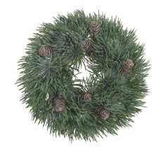 věneček s šiškami 25 cm - zelený