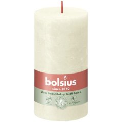 svíce válec 130/68 rustic - Soft Pearl