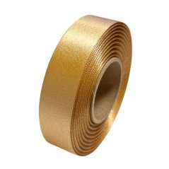 atlasová stuha 24 mm x 20 m - zlatohnědá třpytivá