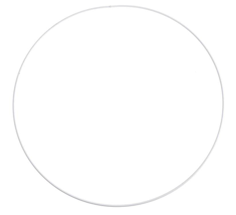 kovový kruh 50 cm - bílá