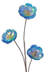 OPALIZZE mák 3 kvety 70 cm – iridescentná modrá