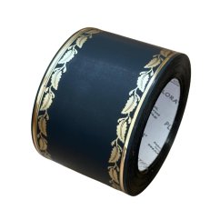 stuha pohřební 8 cm (50y) matná, černá / zlatá