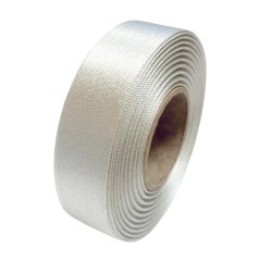 atlasová stuha 24 mm x 20 m - bílostříbrná třpytivá