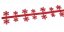 filcový pás s vločkami (100 cm) červený