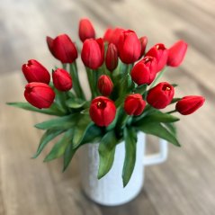 svazek tulipánů (5 ks) - tm. fialová