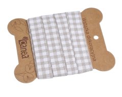 kostičkovaná stuha 3 m - béžová