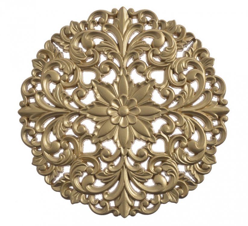 ornamentová rozeta 30 cm - zlatá