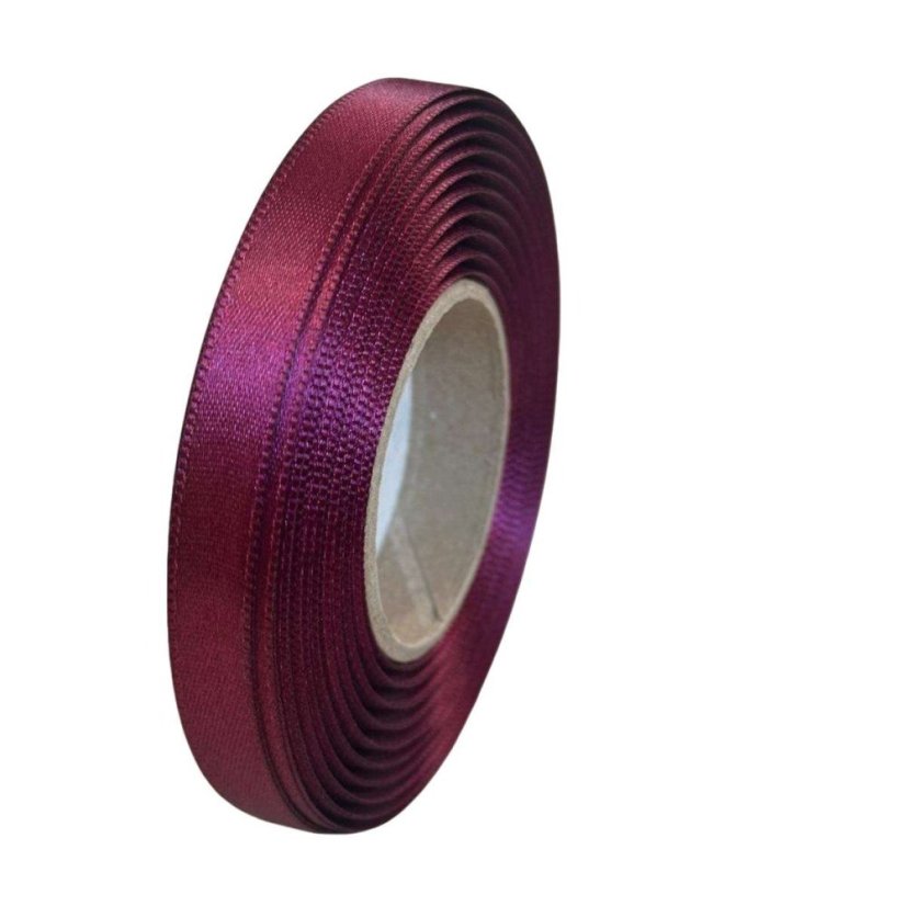 atlasová stuha 10 mm x 20 m - červená karmínová