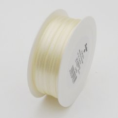 atlasová stuha 3 mm x 20 m - krémová