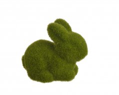 flokovaný zajíček 7,5 cm - zelená