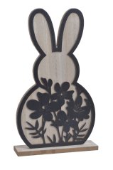 silueta - zajíček s květinami větší