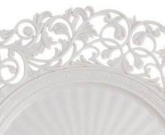 dekorační talíř ornament 33 cm - bílá