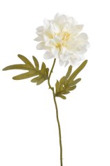 květ jiřiny 38 cm - bílá/krém