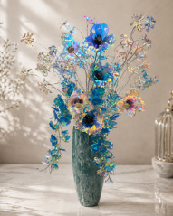 OPALIZZE květ hortenzie 20 cm – iridescentní modrá
