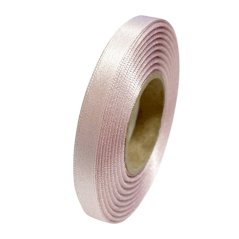 atlasová stuha 10 mm x 20 m - světlá růžová třpytivá