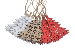 dřevěné vánoční stromky (8 ks) - MIX