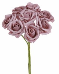pěnové růže (8 ks) - starorůžová