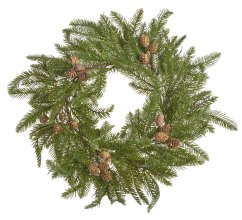 jehličnatý věnec s přírodními šiškami 40 cm