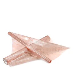 transparentní fólie s květy 50 cm - pudrová