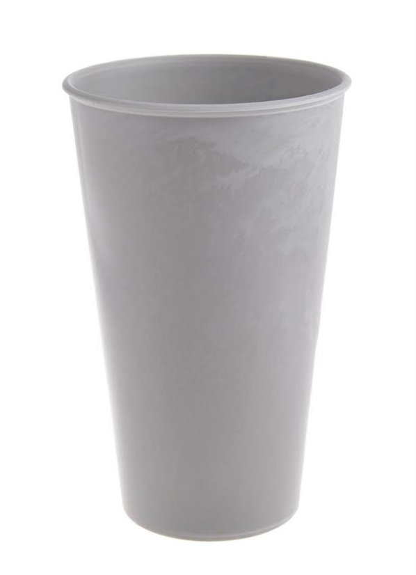 nádoba váza 24 cm - světle šedá