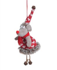 myška k pověšení 22 cm - kožíšek
