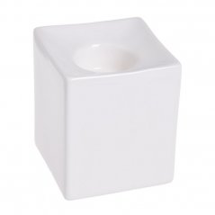 svícen keramika bílá H 10 cm