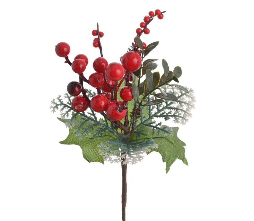 větvička - zápich s bobulemi