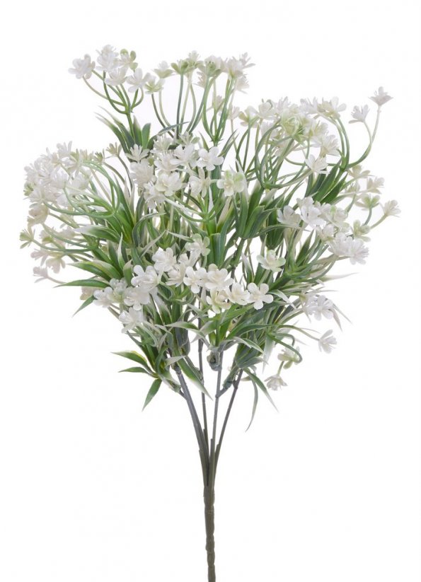 drobné květinky 36 cm - bílá