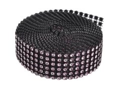 diamantový pás 3 cm x 3 m - černý+fuchsie