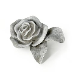 růže s listy - imitace kamene/betonu