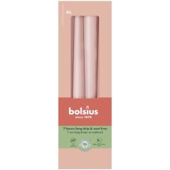 Kónické svíčky Bolsius (4 ks), 245/24 mm, růžová