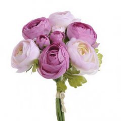 ranunculus svazek - fialovorůžová + růžová s krémovým středem