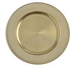 dekorační talíř s okrajem 33 cm - zlatá