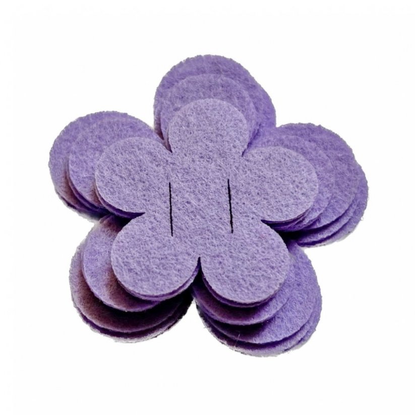 filcové květinky (9 ks) - fialová