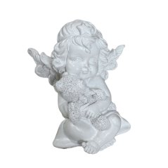 andílek s plyšovým medvídkem 8 cm