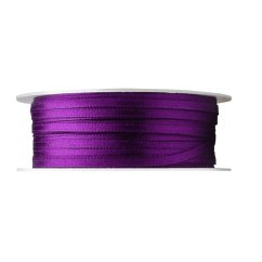 atlasová stuha 3 mm x 20 m - fialová tmavá