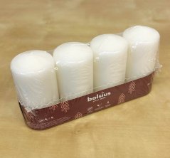 svíce válec 100/48 mm (4 ks) - bílá