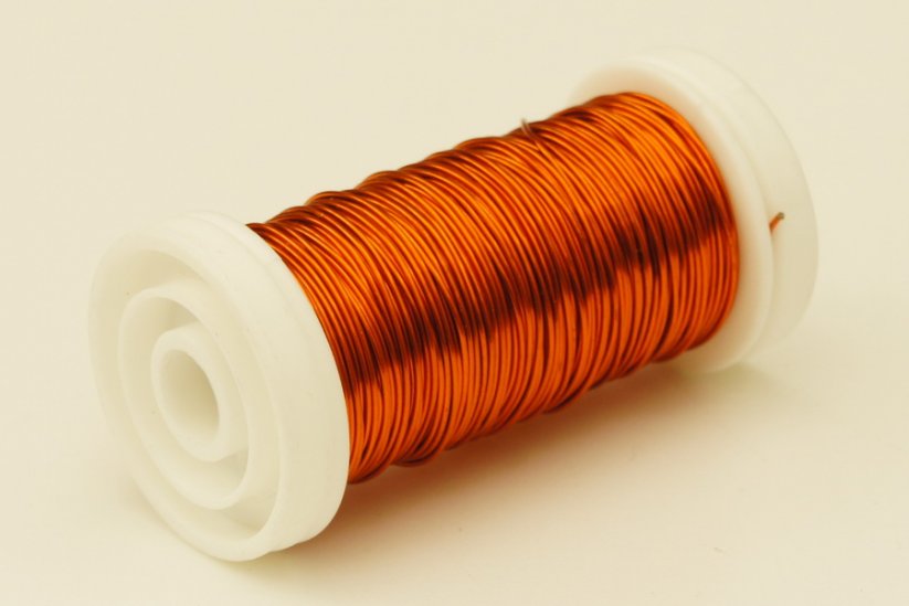 drát měděný 0,5 mm (75 g) - oranžová