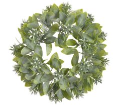 věnec s ježulemi 25 cm - zelenobílá